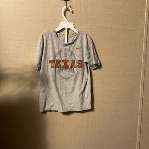 Nike Kids Gray and Orange Texas Tee